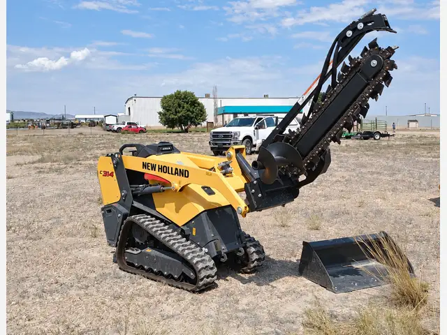 Optional attachment shown with a separately rented machine